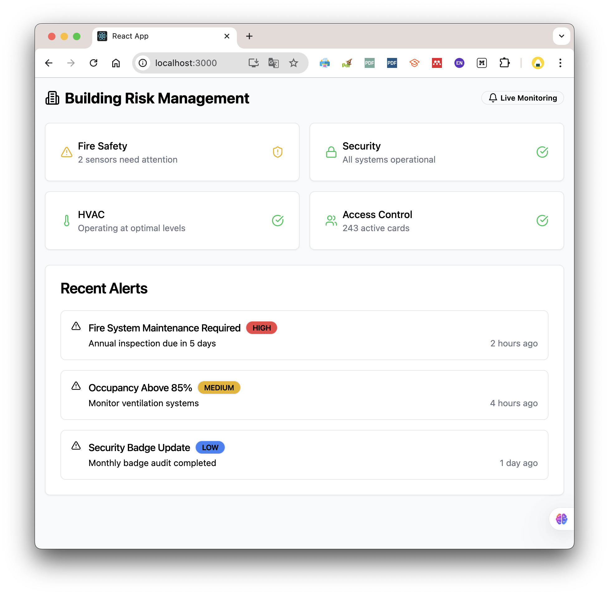Dashboard Screenshot
